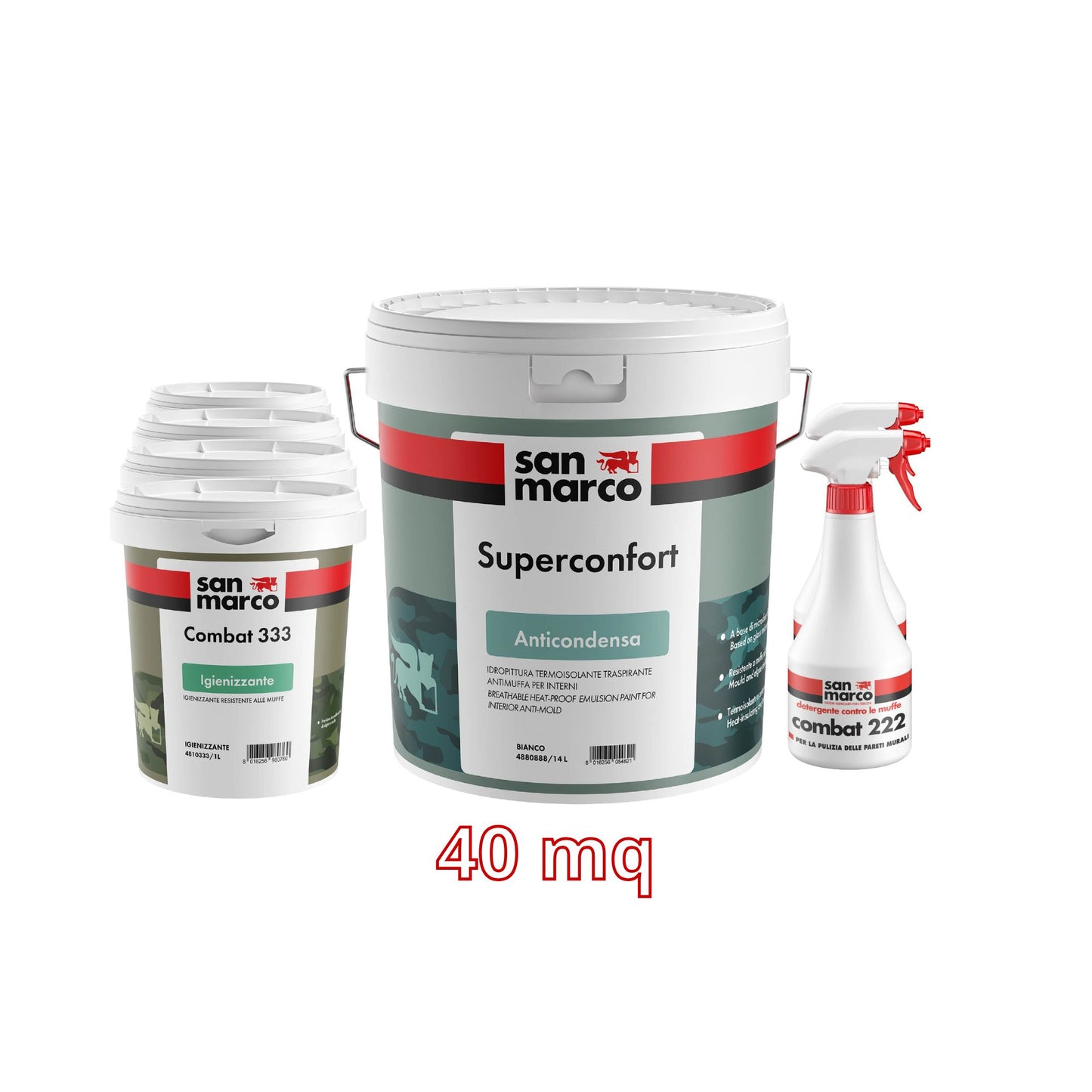 KIT ANTIMUFFA ANTICONDENSA 40 MQ BIANCO