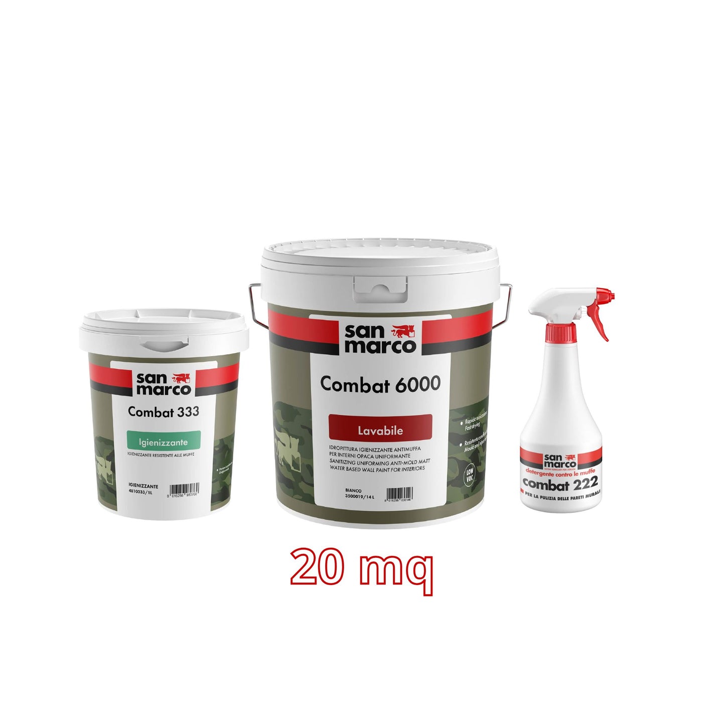 KIT ANTIMUFFA LAVABILE 20 MQ BIANCO
