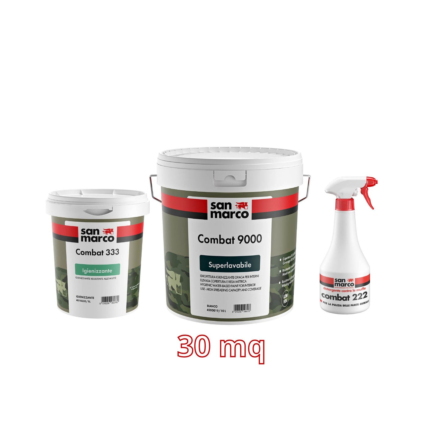 KIT ANTIMUFFA SUPERLAVABILE 30 MQ BIANCO