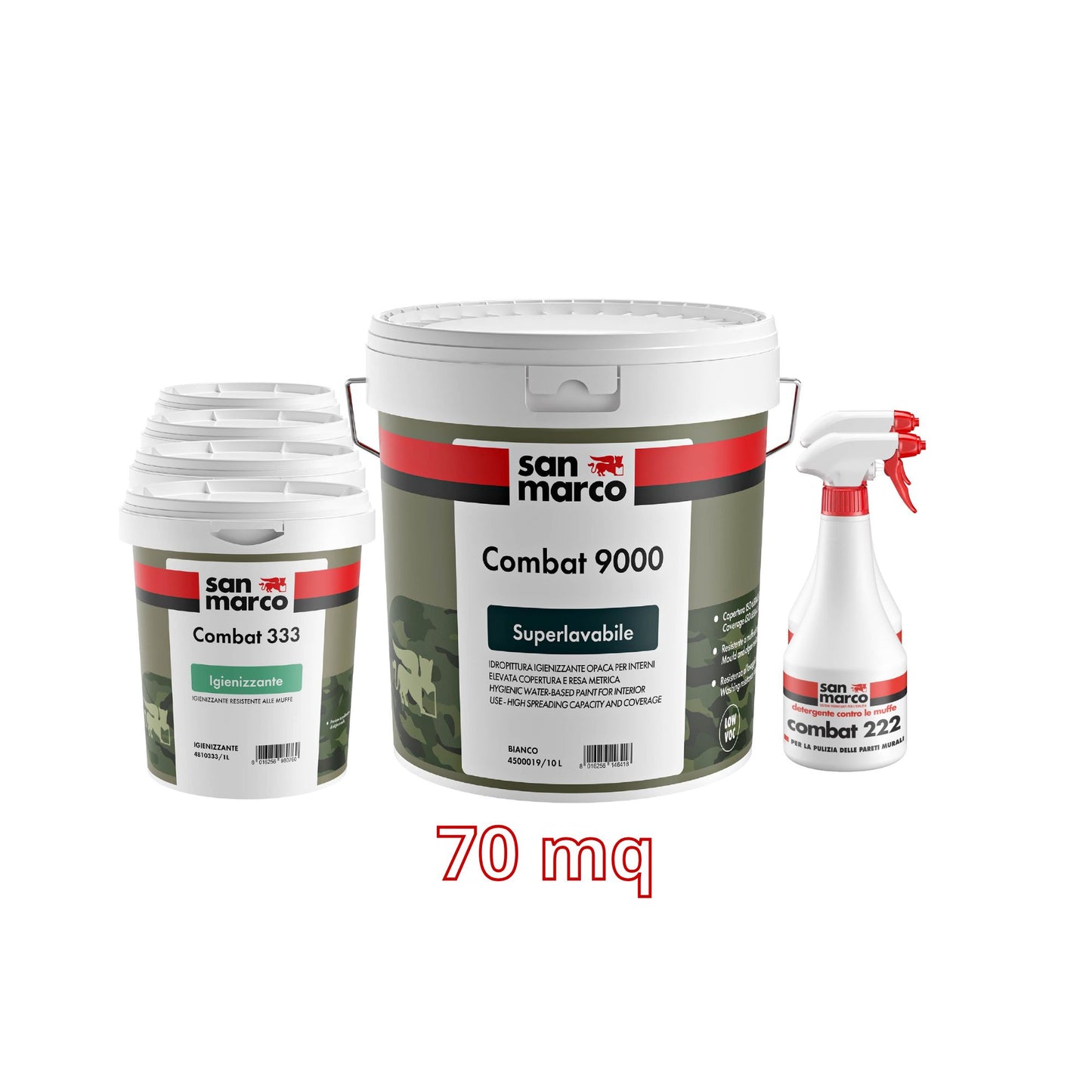 KIT ANTIMUFFA SUPERLAVABILE 70 MQ BIANCO