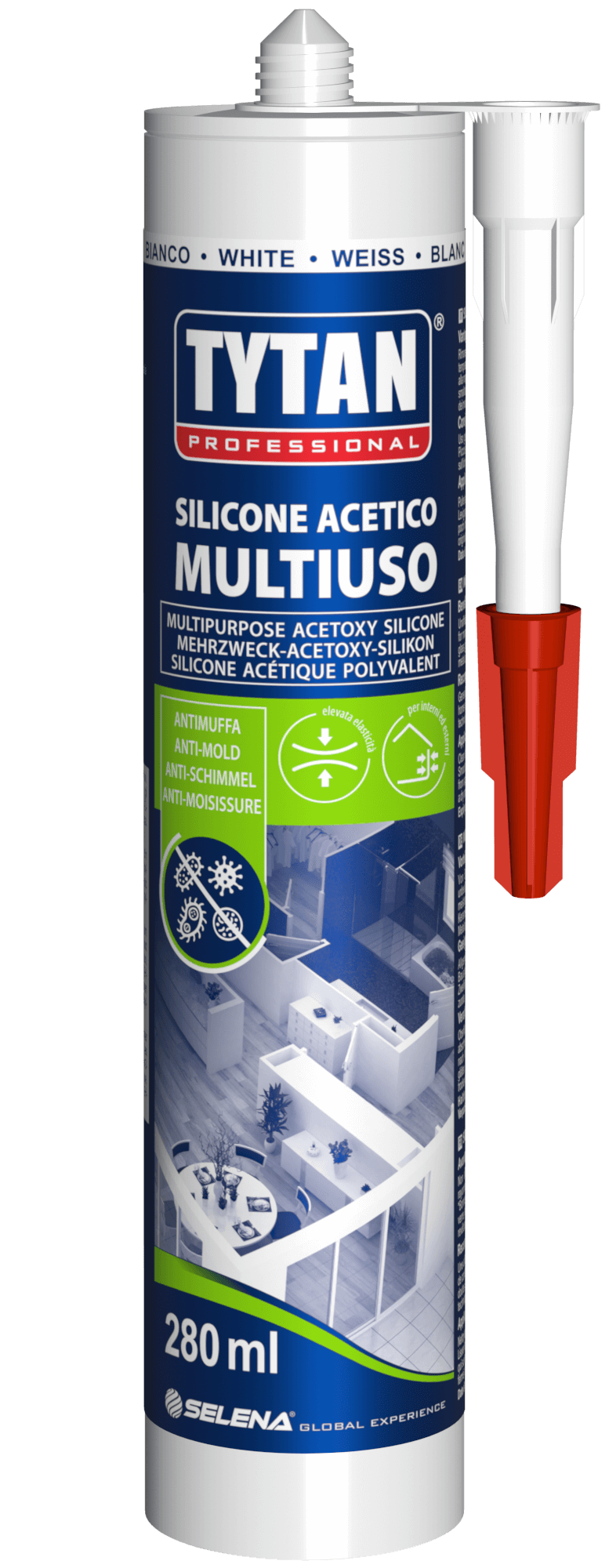 SILICONE ACETICO MULTIUSO BIANCO