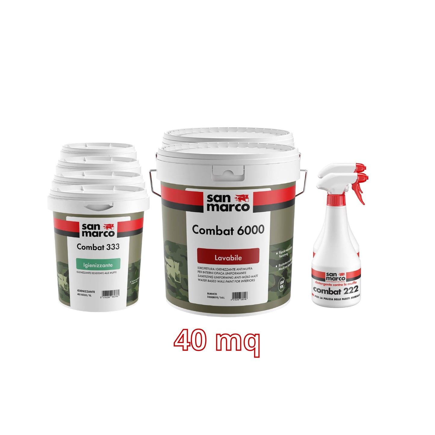 KIT ANTIMUFFA LAVABILE 40 MQ BIANCO
